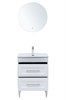 AQUANET Тумба с раковиной Бостон new 60 (Flat) цв.белый сатин AQUANET-345364