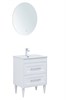 AQUANET Тумба с раковиной Бостон new 60 (Flat) цв.белый сатин AQUANET-345364