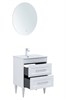 AQUANET Тумба с раковиной Бостон new 60 (Flat) цв.белый сатин AQUANET-345364