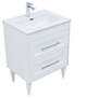 AQUANET Тумба с раковиной Бостон new 60 (Flat) цв.белый сатин AQUANET-345364