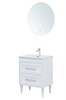 AQUANET Тумба с раковиной Бостон new 60 (Flat) цв.белый сатин AQUANET-345364