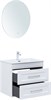 AQUANET Тумба с раковиной Бостон new 70 (Flat) цв.белый сатин AQUANET-345365