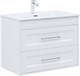 AQUANET Тумба с раковиной Бостон new 80 (Flat) цв.белый сатин AQUANET-345366