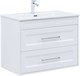 AQUANET Тумба с раковиной Бостон new 80 (Flat) цв.белый сатин AQUANET-345366