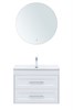 AQUANET Тумба с раковиной Бостон new 80 (Flat) цв.белый сатин AQUANET-345366