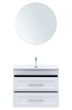 AQUANET Тумба с раковиной Бостон new 80 (Flat) цв.белый сатин AQUANET-345366