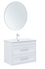 AQUANET Тумба с раковиной Бостон new 80 (Flat) цв.белый сатин AQUANET-345366