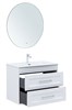 AQUANET Тумба с раковиной Бостон new 80 (Flat) цв.белый сатин AQUANET-345366