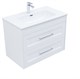AQUANET Тумба с раковиной Бостон new 80 (Flat) цв.белый сатин AQUANET-345366