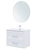 AQUANET Тумба с раковиной Бостон new 80 (Flat) цв.белый сатин AQUANET-345366