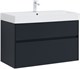 AQUANET Тумба с раковиной Бруклин 100 цв. антрацит матовый AQUANET-312874