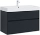 AQUANET Тумба с раковиной Бруклин 100 цв. антрацит матовый AQUANET-312874