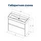 AQUANET Тумба с раковиной Бруклин 100 цв. антрацит матовый AQUANET-312874