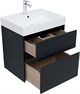 AQUANET Тумба с раковиной Бруклин 60 цв. антрацит матовый AQUANET-312875