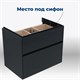 AQUANET Тумба с раковиной Бруклин 70 цв. антрацит матовый AQUANET-312876
