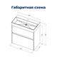 AQUANET Тумба с раковиной Бруклин 85 цв. антрацит матовый AQUANET-312889