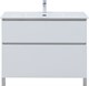 AQUANET Тумба с раковиной Вега 100 (Flat) напольная 2 ящ. цв. белый глянец AQUANET-345379