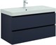 AQUANET Тумба с раковиной Вега 2.0 100 2 ящ. цв.маренго (раковина Ирис) AQUANET-344739