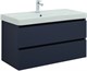 AQUANET Тумба с раковиной Вега 2.0 100 2 ящ. цв.маренго (раковина Ирис) AQUANET-344739