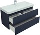 AQUANET Тумба с раковиной Вега 2.0 100 2 ящ. цв.маренго (раковина Ирис) AQUANET-344739