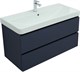 AQUANET Тумба с раковиной Вега 2.0 100 2 ящ. цв.маренго (раковина Ирис) AQUANET-344739