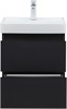 AQUANET Тумба с раковиной Вега 2.0 50 черный AQUANET-367324