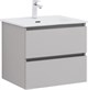 AQUANET Тумба с раковиной Вега 2.0 60 2 ящ. цв.бежевый (раковина Flat) AQUANET-344777
