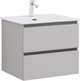 AQUANET Тумба с раковиной Вега 2.0 60 2 ящ. цв.бежевый (раковина Flat) AQUANET-344777