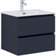 AQUANET Тумба с раковиной Вега 2.0 60 2 ящ. цв.маренго (раковина Flat) AQUANET-344761