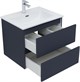 AQUANET Тумба с раковиной Вега 2.0 60 2 ящ. цв.маренго (раковина Flat) AQUANET-344761