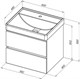 AQUANET Тумба с раковиной Вега 2.0 60 2 ящ. цв.черный (раковина Flat) AQUANET-344764