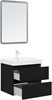 AQUANET Тумба с раковиной Вега 2.0 60 черный AQUANET-367330