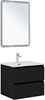 AQUANET Тумба с раковиной Вега 2.0 60 черный AQUANET-367330