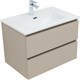 AQUANET Тумба с раковиной Вега 2.0 70 2 ящ. цв.бежевый (раковина Ирис) AQUANET-344755
