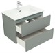 AQUANET Тумба с раковиной Вега 2.0 70 2 ящ. цв.мисти грин (раковина Flat) AQUANET-344770