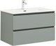 AQUANET Тумба с раковиной Вега 2.0 80 2 ящ. цв.мисти грин (раковина Flat) AQUANET-344769