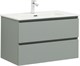 AQUANET Тумба с раковиной Вега 2.0 80 2 ящ. цв.мисти грин (раковина Flat) AQUANET-344769