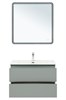 AQUANET Тумба с раковиной Вега 2.0 80 2 ящ. цв.мисти грин (раковина Flat) AQUANET-344769