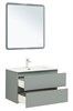 AQUANET Тумба с раковиной Вега 2.0 80 2 ящ. цв.мисти грин (раковина Flat) AQUANET-344769