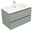 AQUANET Тумба с раковиной Вега 2.0 80 2 ящ. цв.мисти грин (раковина Flat) AQUANET-344769