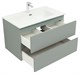 AQUANET Тумба с раковиной Вега 2.0 80 2 ящ. цв.мисти грин (раковина Flat) AQUANET-344769