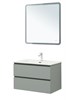 AQUANET Тумба с раковиной Вега 2.0 80 2 ящ. цв.мисти грин (раковина Flat) AQUANET-344769