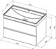 AQUANET Тумба с раковиной Вега 2.0 80 2 ящ. цв.черный (раковина Flat) AQUANET-344767