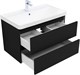 AQUANET Тумба с раковиной Вега 2.0 80 2 ящ. цв.черный (раковина Ирис) AQUANET-344747