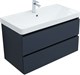 AQUANET Тумба с раковиной Вега 2.0 90 2 ящ. цв.маренго (раковина Ирис) AQUANET-344740