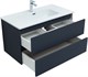 AQUANET Тумба с раковиной Вега 2.0 90 2 ящ. цв.маренго (раковина Ирис) AQUANET-344740