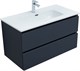 AQUANET Тумба с раковиной Вега 2.0 90 2 ящ. цв.маренго (раковина Ирис) AQUANET-344740
