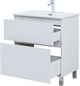 AQUANET Тумба с раковиной Вега 70 (Flat) напольная 2 ящ. цв. белый глянец AQUANET-345381