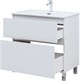 AQUANET Тумба с раковиной Вега 80 (Flat) напольная 2 ящ. цв. белый глянец AQUANET-345382