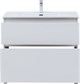 AQUANET Тумба с раковиной Вега 90 (Flat) напольная 2 ящ. цв. белый глянец AQUANET-345383